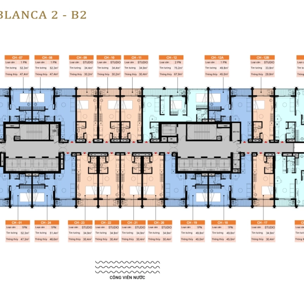 Mặt Bằng Tầng Blanca City B3